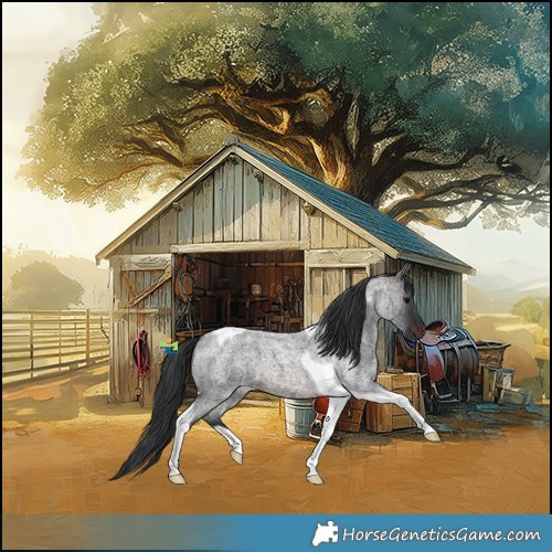 Horse Color:Brown Roan Tobiano 