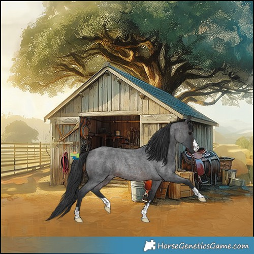 Horse Color:Brown Roan Rabicano