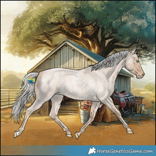 Horse Color:Silver Perlino Roan Rabicano 