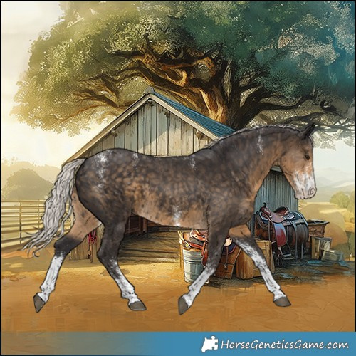 Horse Color:Powder White White Spotted Silver Smoky Black 