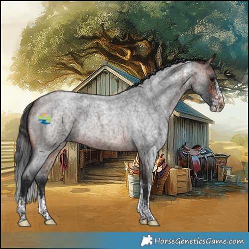 Horse Color:White Spotted Brown Roan