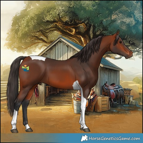 Horse Color:Bay Tobiano