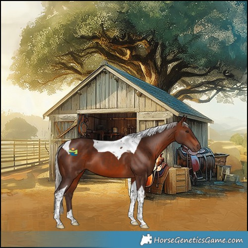 Horse Color:Silver Brown Tobiano 