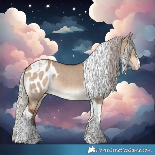 Horse Color:Silver Brown Dun Tobiano Blanket 