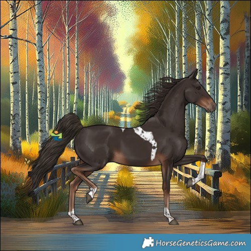 Horse Color:Liver Chestnut Tobiano