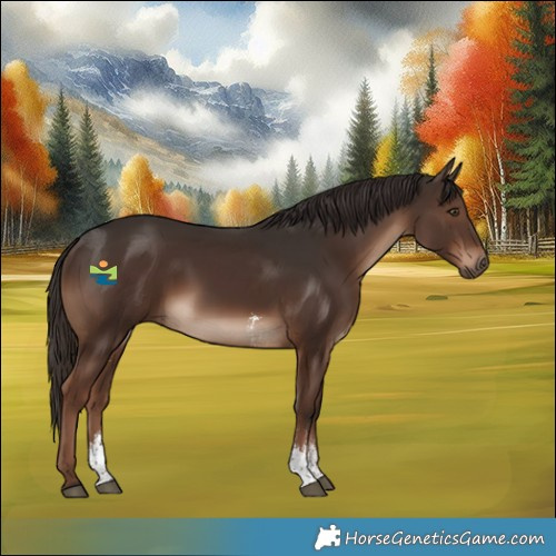 Horse Color:Liver Chestnut Sabino 
