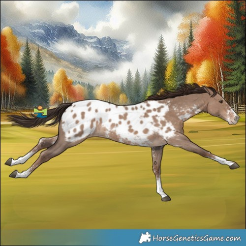 Horse Color:Liver Red Dun Sabino Appaloosa 