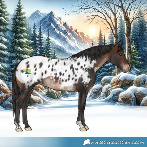 Horse Color:Brown Appaloosa