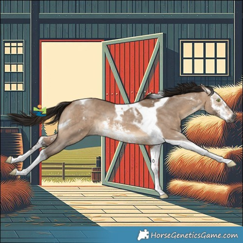 Horse Color:Gray Bay Dun Sabino Tobiano