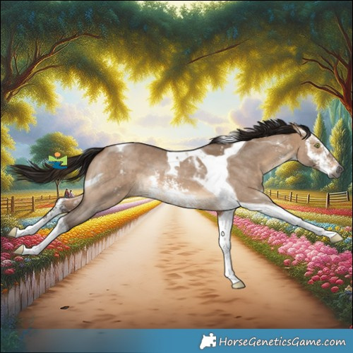 Horse Color:Gray Bay Dun Sabino Tobiano 