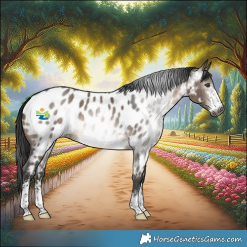 Horse Color:Gray Brown Dun Mushroom Sabino Near Leopard
