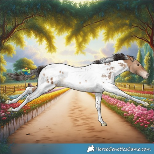 Horse Color:White Spotted Bay Dun Tobiano Appaloosa