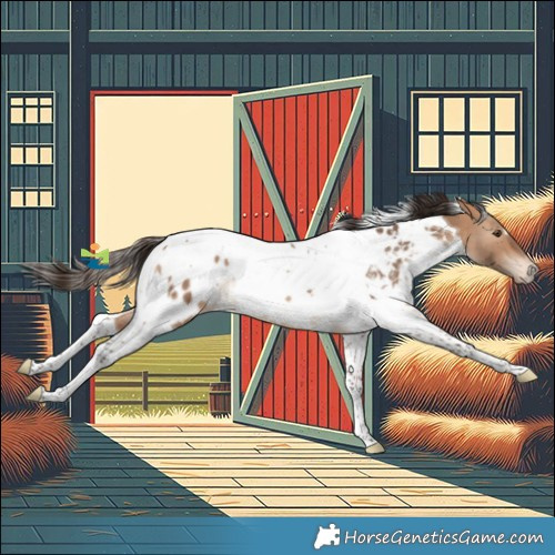 Horse Color:White Spotted Bay Dun Tobiano Near Leopard 