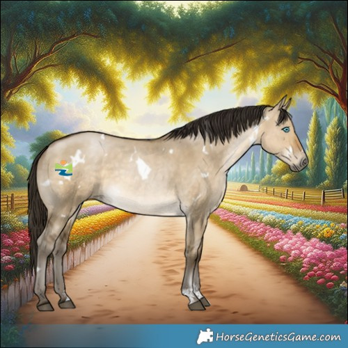 Horse Color:Gray White Spotted Brown Snowdrop Pearl Dun Sabino 