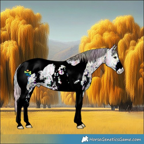 Horse Color:Nacre Silver Brown Ice Onyx Sabino Tobiano Rabicano