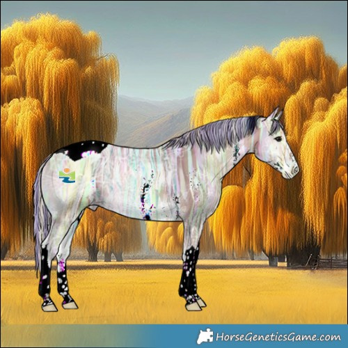 Horse Color:Painted Silver Bay Ice Onyx Sabino Tobiano
