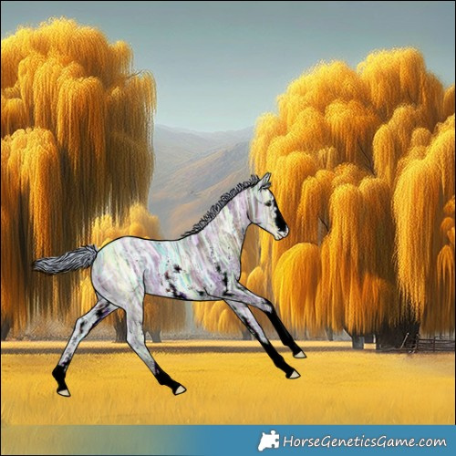Horse Color:Painted Silver Brown Ice Sabino 