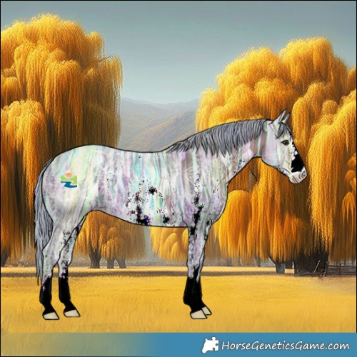 Horse Color:Painted Silver Brown Ice Sabino