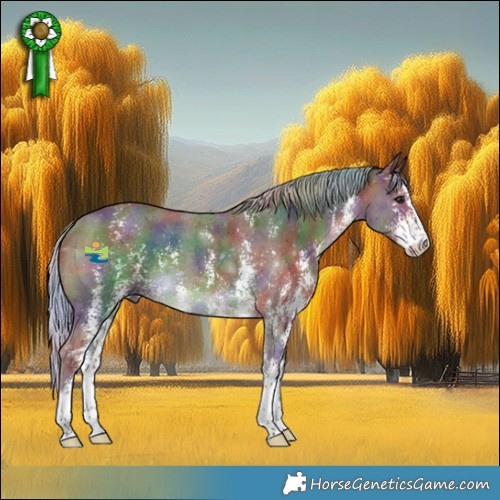 Horse Color:Nacre Silver Brown Sabino 