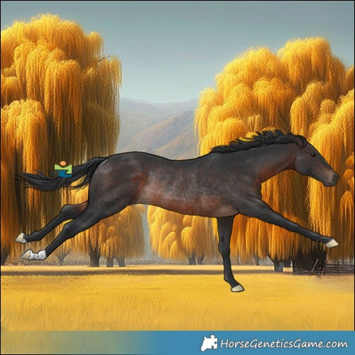Horse Color:Brown Rabicano 