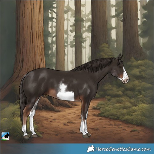 Horse Color:White Spotted Liver Chestnut Frame 