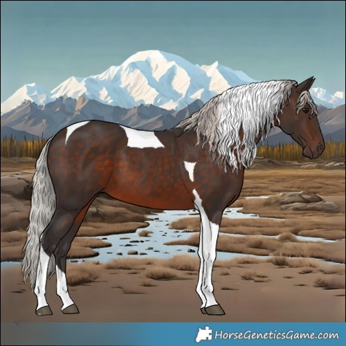 Horse Color:Silver Brown Tobiano