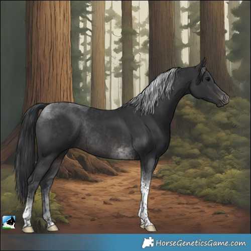 Horse Color:Platinum Brown Tobiano Rabicano 