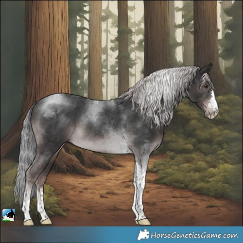 Horse Color:Platinum Liver Chestnut Tobiano Rabicano
