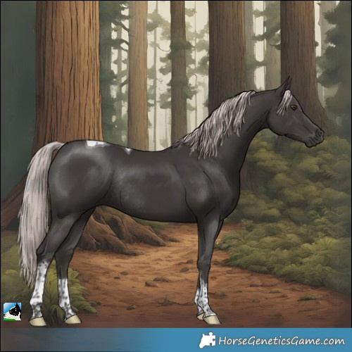 Horse Color:Platinum Liver Chestnut Tobiano Rabicano