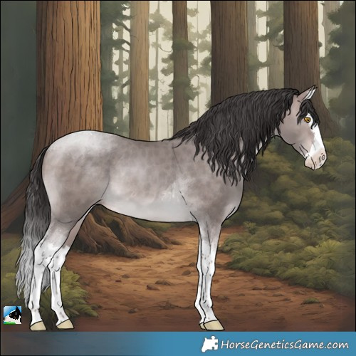 Horse Color:Platinum Sable Champagne Splash Tobiano Rabicano 