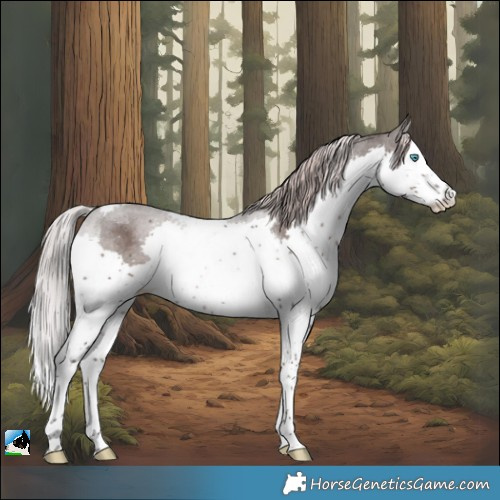 Horse Color:Platinum Liver Chestnut Splash Tobiano Rabicano