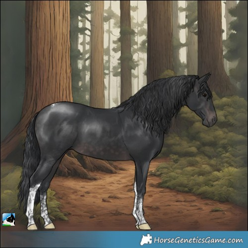 Horse Color:Platinum Brown Sabino Tobiano Rabicano