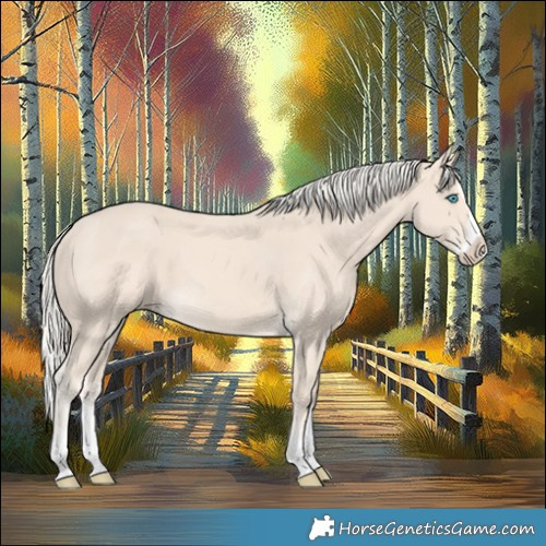 Horse Color:Cremello Splash  and Cremello Splash 