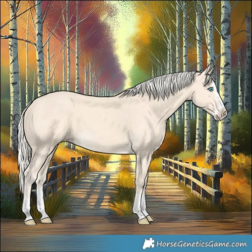 Horse Color:Cremello Splash  and Cremello Splash 