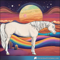 Horse Color:Cremello Splash  and Cremello Splash 