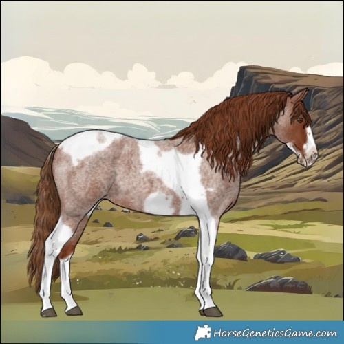 Horse Color:Red Roan Tobiano Frame