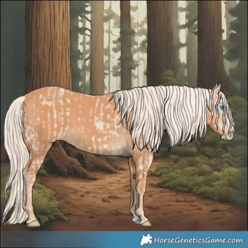 Horse Color:Cremello Splash and Gray Cremello Splash