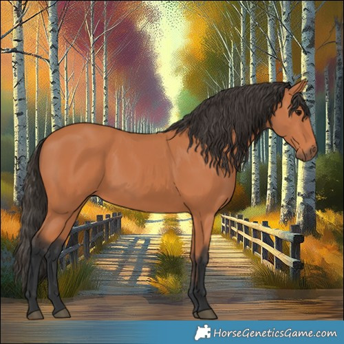 Horse Color:Bay Rabicano 