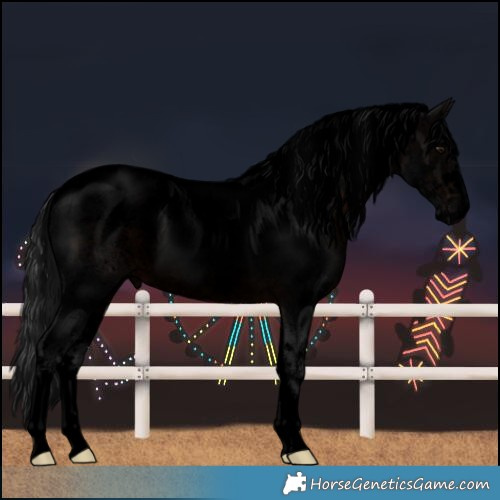 Horse Color:Powder White Void Brown