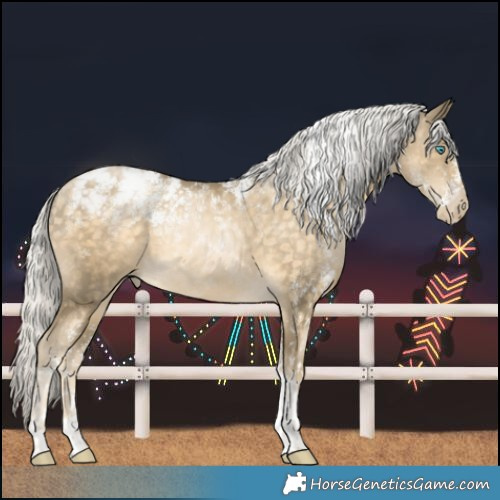 Horse Color:Powder White Silver Buckskin Pearl 
