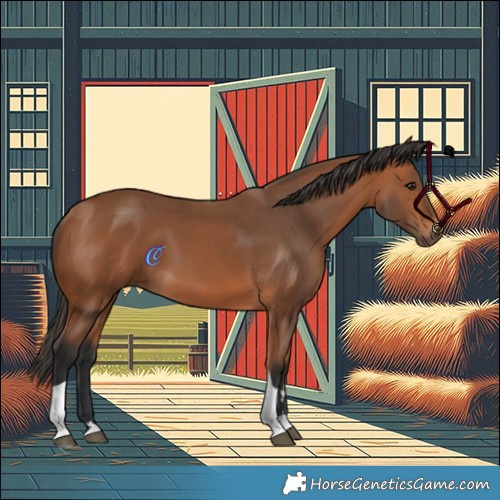 Horse Color:Bay Tobiano
