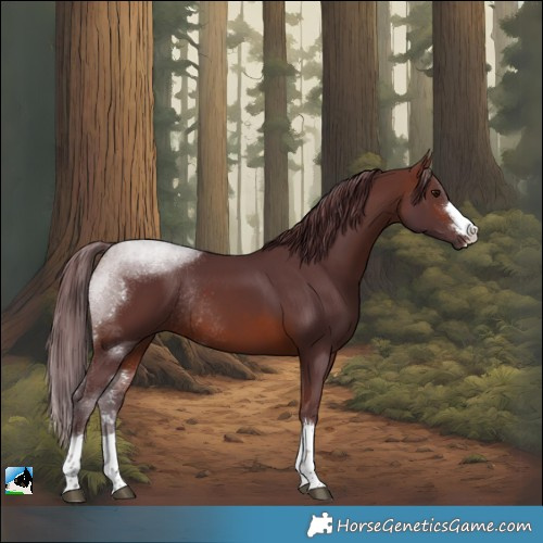 Horse Color:Chocolate Brown Rabicano 