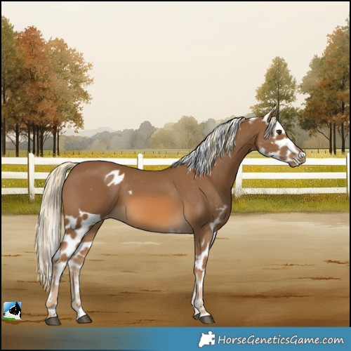 Horse Color:Chocolate Palomino Skewed LP Spotted 