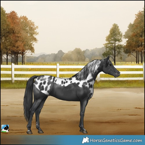 Horse Color:Black Skewed LP Spotted