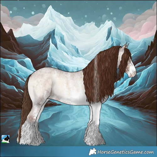 Horse Color:White Spotted Red Onyx Ice Roan Rabicano