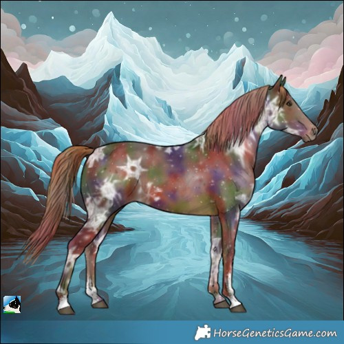 Horse Color:Nacre Liver Chestnut Ice Sabino 