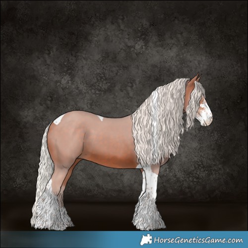 Horse Color:Silver Brown Sabino Tobiano 