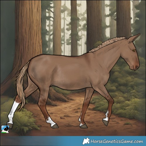 Horse Color:Liver Red Dun Sabino Rabicano 