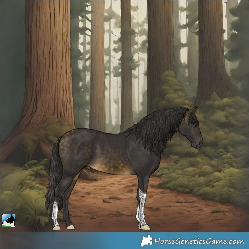 Horse Color:Buckskin Tobiano Rabicano
