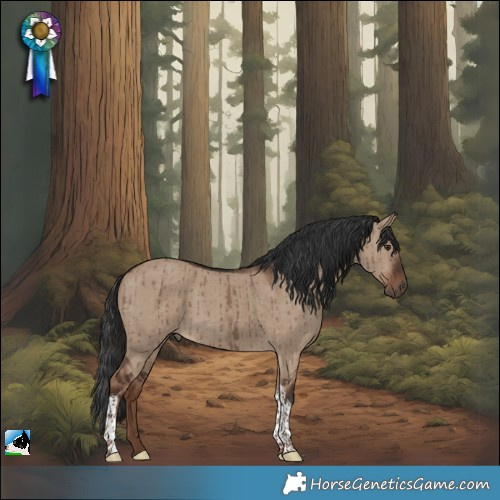 Horse Color:Liver Red Dun Tobiano Rabicano Brindle 